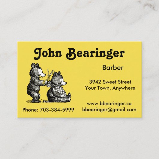 Fun Barber Visitekaartje (Voorkant)