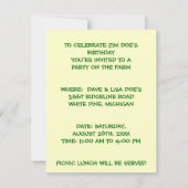 FUN BARNYARD FARM PARIS PEACOCK & HOG INVITATION (Dos)