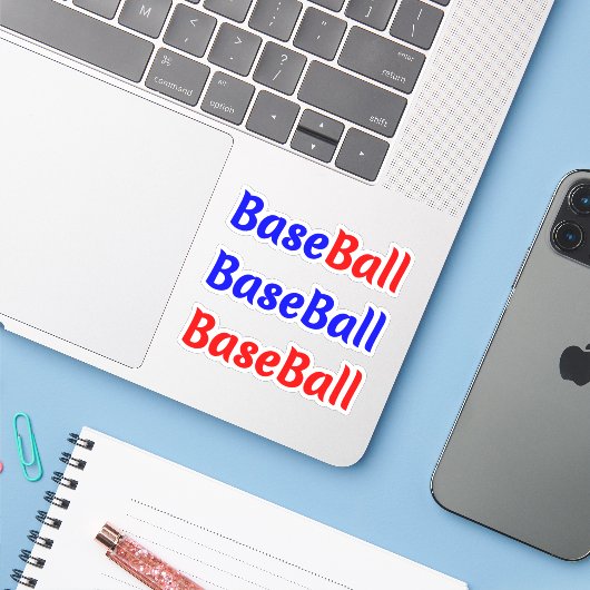 Fun Baseball Phrase Sticker Decals voor spelers (Laptop met iPhone)