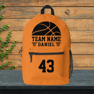 Fun Basketbal Bal Custom Speler Naam Team Bedrukte Rugzak