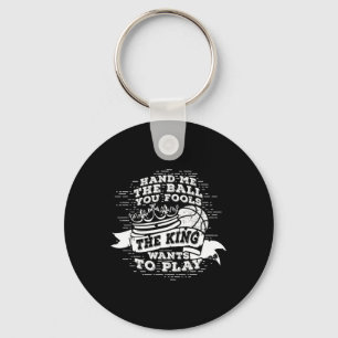 Fun basketbal De koning wil T-shirt spelen Sleutelhanger