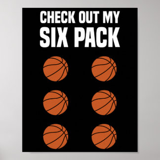 Fun Basketbal Six Pack Basketbalspeler Poster