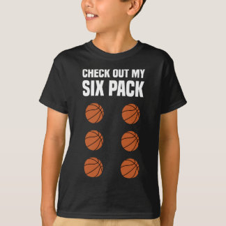 Fun Basketbal Six Pack Basketbalspeler T-shirt