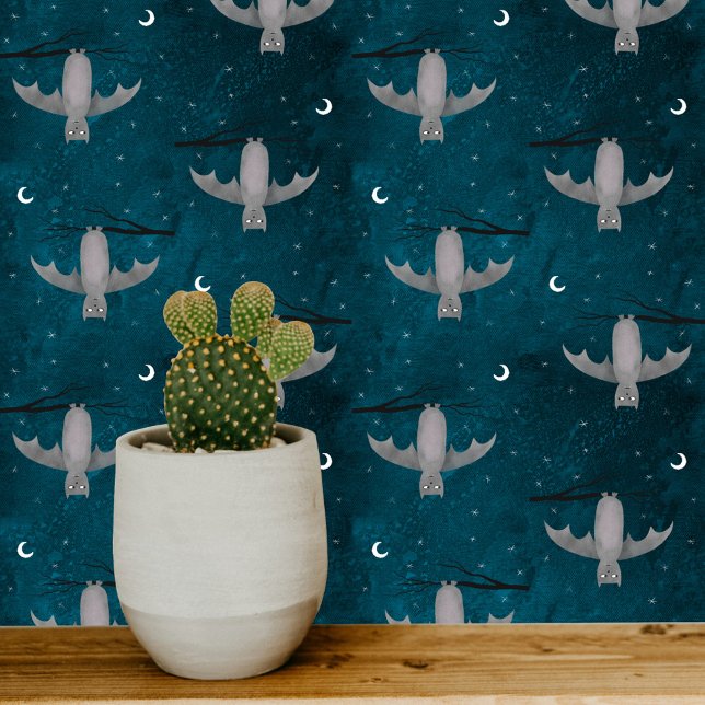 Fun Bat Dark Behang (Fun Bat halloween art wallpaper)