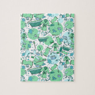 Fun Bathroom Items Cartoon Legpuzzel
