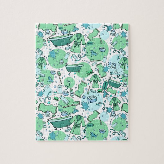 Fun Bathroom Items Cartoon Legpuzzel (Verticaal)