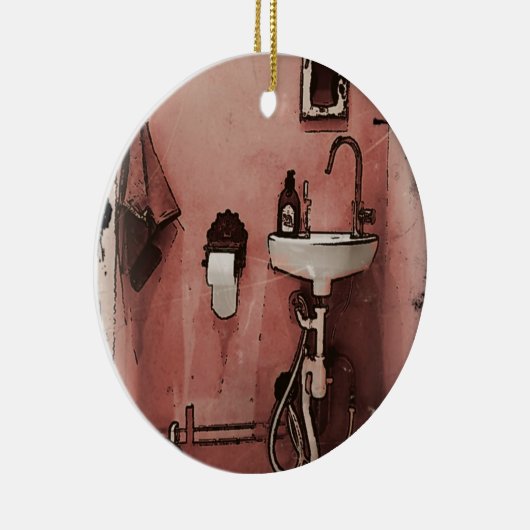 Fun Bathroom Keramisch Ornament (Rechts)