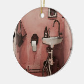 Fun Bathroom Keramisch Ornament (Links)
