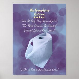 Fun Bathroom-signalen, Wall Art, Restroom Decor Poster