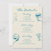 Fun Beach Bachelorette Week-end Invitation (Dos)