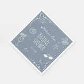 Fun Beach Doodle Illustrations Bridal Shower Servet (Hoek)