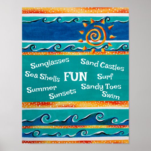 Fun Beach Home Poster (Voorkant)