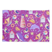 Fun Beach Magenta Kussensloop (Achterkant)