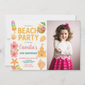 Fun Beach Party Anniversaire Invitation & Décor (Devant)