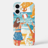 Fun Beach Party Illustratie Case-Mate iPhone Case (Achterkant)
