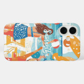 Fun Beach Party Illustratie Case-Mate iPhone Case (Achterkant (horizontaal))