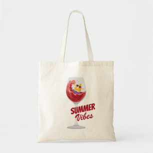 Fun Beach Vacation Summer Vibes Eten woordspeling Tote Bag