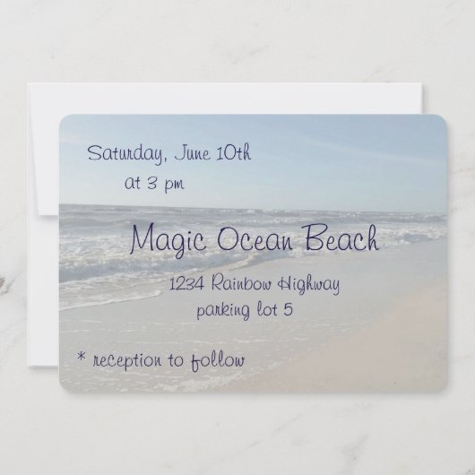 Fun Beach Wedding Invitation (Dos)