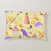 Fun Beach Yellow Accent Kussen (Achterkant)