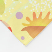 Fun Beach Yellow Fleece Blanket (Hoek)