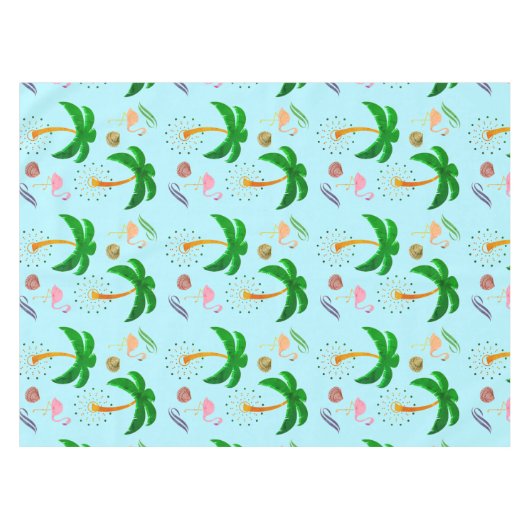 Fun Beachy Summertime Tablecloth Tafelkleed (Voorkant (Horizontaal))