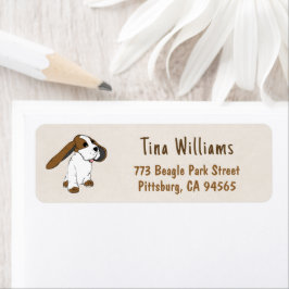 Fun Beagle Dog Return Address Labels