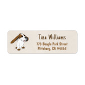 Fun Beagle Dog Return Address Labels (Voorkant)