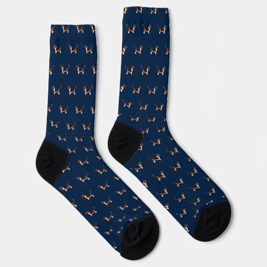 Fun Beagle Dogs Pattern Sokken (Rechts)