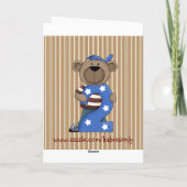 Fun Bear 2nd. Carte de voeux d'anniversaire (Dos)