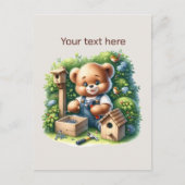 Fun Bear building customizable Briefkaart (Voorkant)