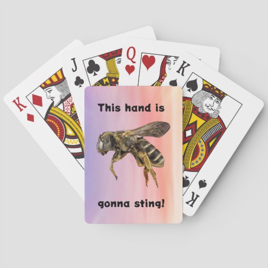 Fun Bee Cards Hand gaat naar Sting Pokerkaarten (Achterkant)