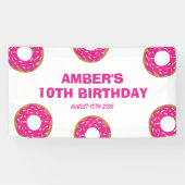 Fun beigne rose fête d'anniversaire bannière d'acc (Horizontal)