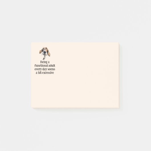 Fun Being Functional Adult Every Day Quote Post-it® Notes (Voorkant)