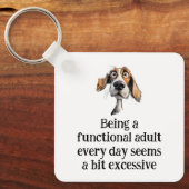 Fun Being Functional Adult Every Day Quote Sleutelhanger (Voorkant)