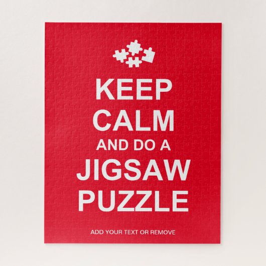 Fun bericht "Keep Calm and Do a jigzaag Puzzle", Legpuzzel (Verticaal)