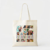 Fun BEST FRIENDS FOREVER Photo Collage Typografie Tote Bag (Voorkant)