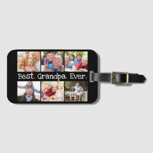 Fun Best Grandpa Ever 6 Photo Collage Bagagelabel