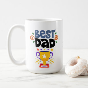 Fun Best Papa Award Café Mug