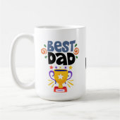 Fun Best Papa Award Café Mug (Gauche)