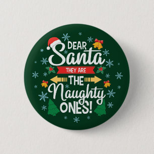 Fun, beste kerstman, ze zijn de ondeugende kerst ronde button 5,7 cm