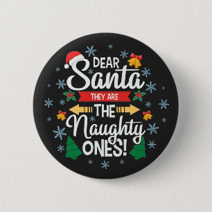 Fun, beste kerstman, ze zijn de ondeugende kerst ronde button 5,7 cm