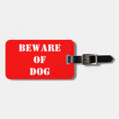 Fun Beware van Dog Bagagelabel (Voorkant horizontaal)