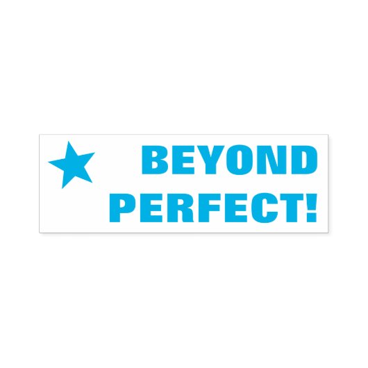 Fun "BEYOND PERFECT!" Leraar Rubber Stamp Zelfinktende Stempel (Design)