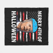Fun Biden Dazed Merry the julHappy Halloween Bide Fleece Deken (Voorkant (Horizontaal))