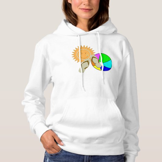 Fun bij Beach Hoodie (Voorkant)