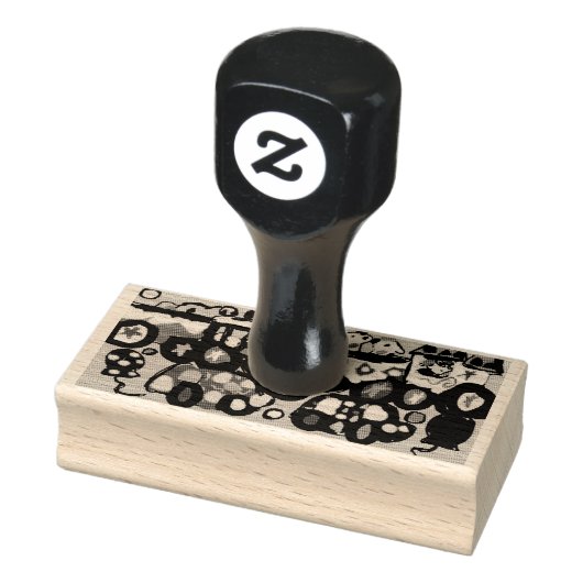 Fun bij het circus 	rubberstempel (Stempel)