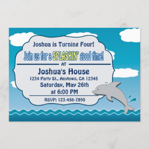 Fun bij uitnodiging voor Zee Dolphin Birthday