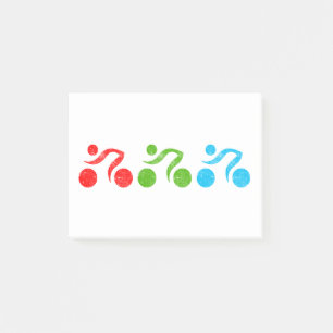 Fun biking illustrator post-it® notes