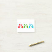 Fun biking illustrator post-it® notes (Op bureau)