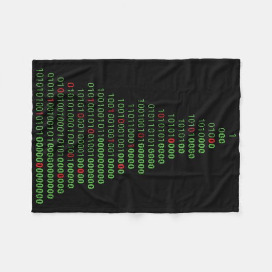 Fun Binary Christmas Tree Computer Programmers And Fleece Deken (Voorkant (Horizontaal))